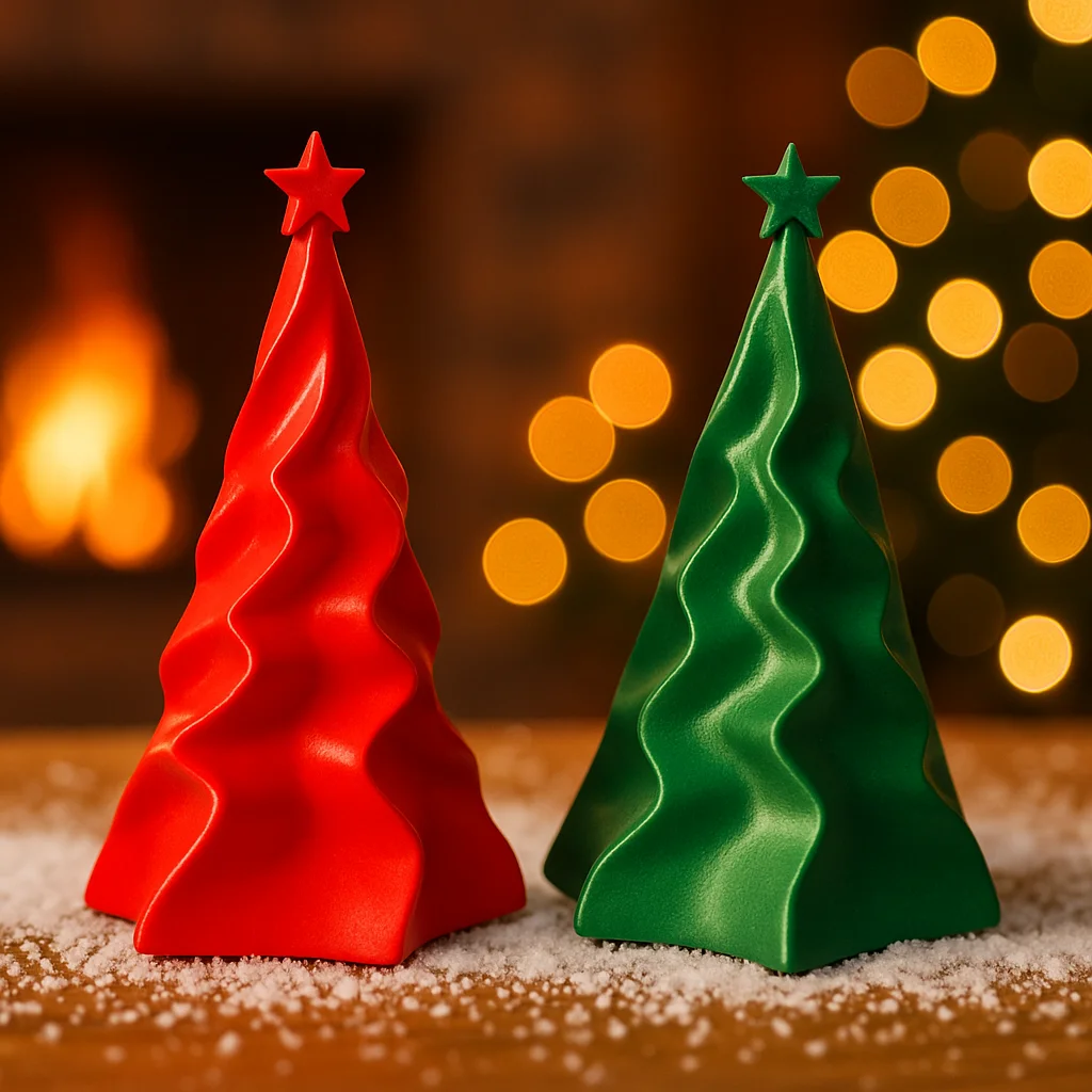 Kit Natalino — Duas Árvores Esculturais em Impressão 3D