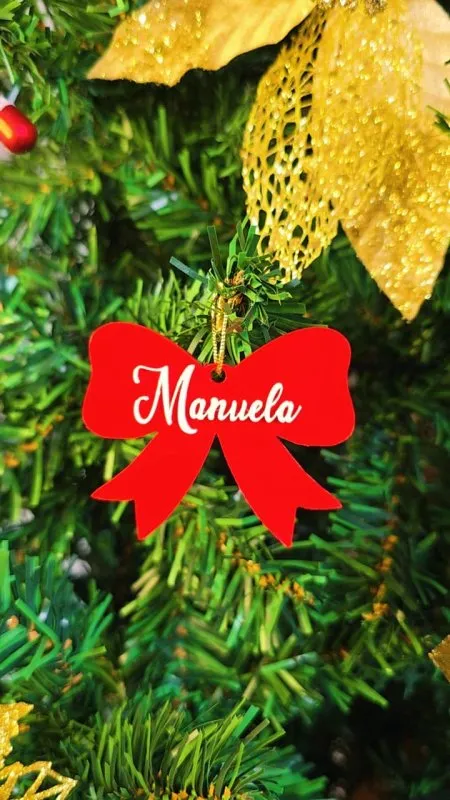 Laço Natalino Personalizado com Nome