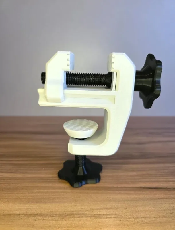 Mini Torno de Bancada Compacto com Fixação Ajustável