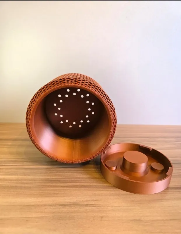 Vaso Decorativo / Porta-Incenso em Impressão 3D – Design Geométrico Moderno