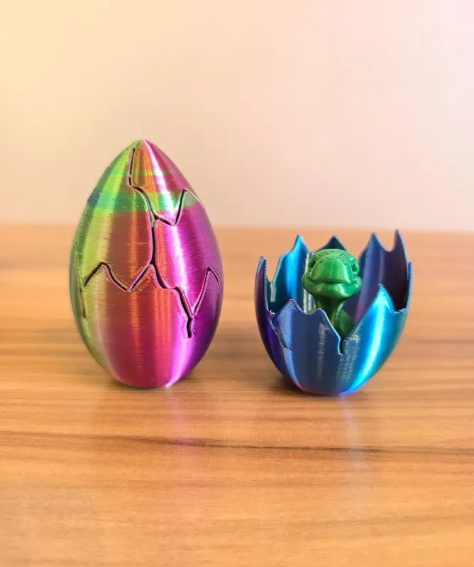 Ovo de Dinossauro Surpresa – Impressão 3D (UNIDADE) - Mini Dinossauro Colecionável
