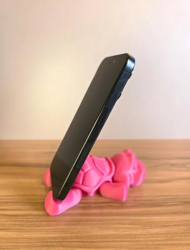 Suporte Celular Tartaruga Rosa