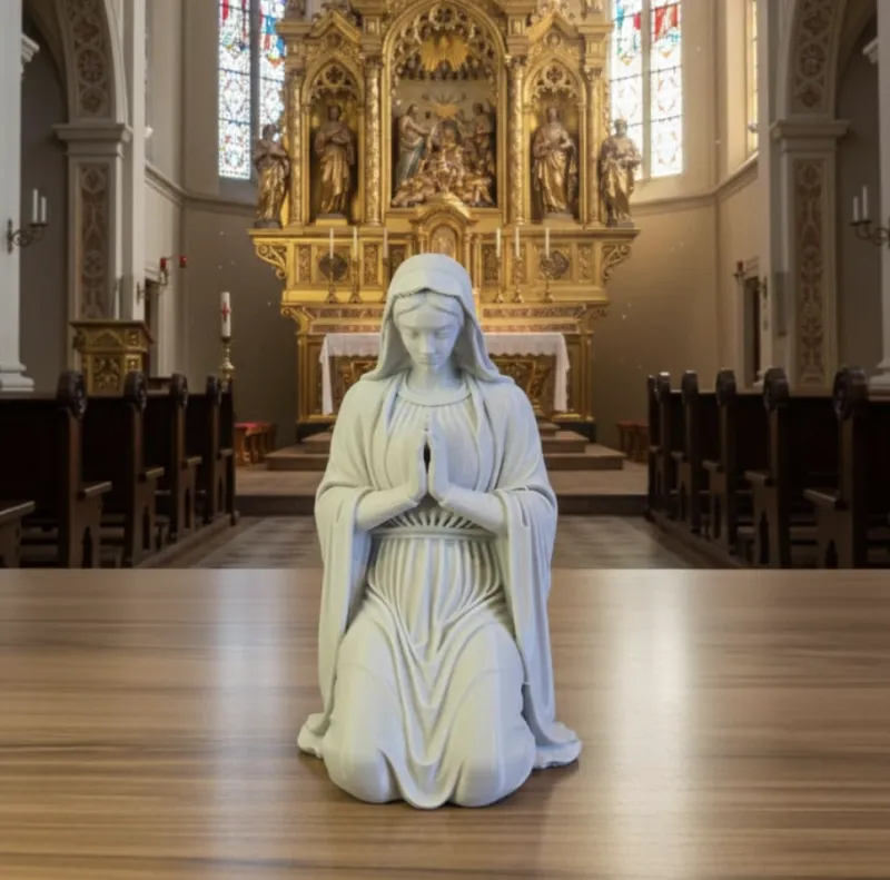 Imagem Nossa Senhora Ajoelhada em Oração – Impressão 3D