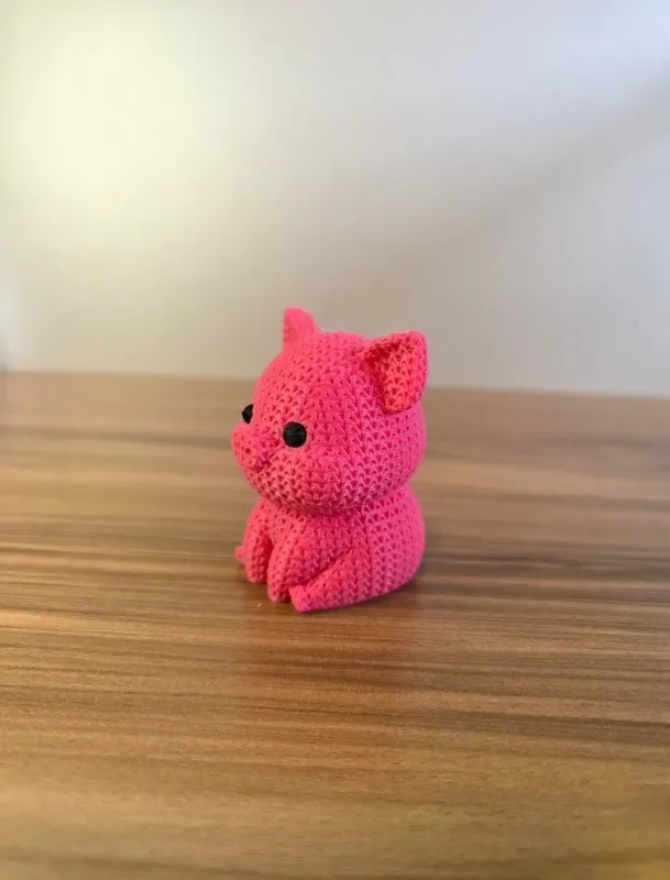 Escultura Decorativa Porquinho 3D Estilo Tricô para Mesa Quarto Infantil Presente