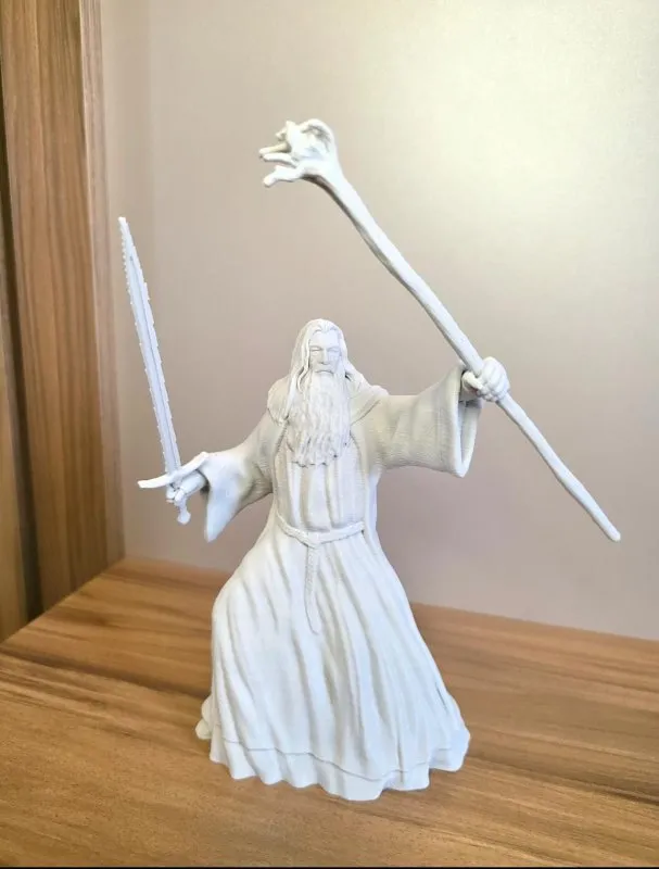 Estátua Mago Lendário Colecionável Decorativa para Mesa Presente Geek