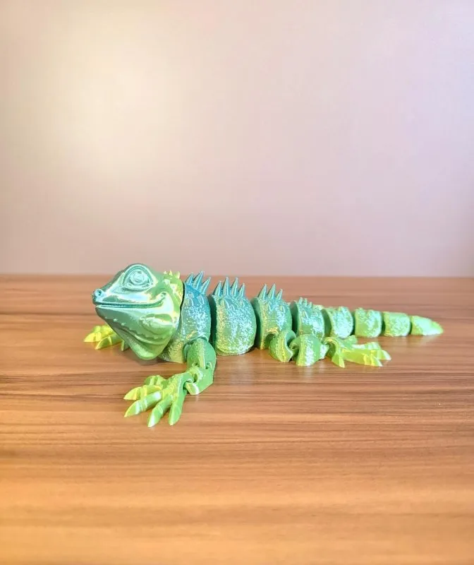 Iguana 3D Articulada Flexível