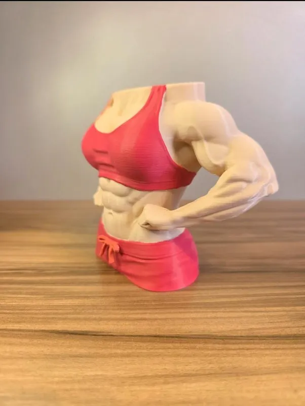 Porta-Canetas Corpo Fitness Feminino – Impressão 3D | Criativo e Diferenciado