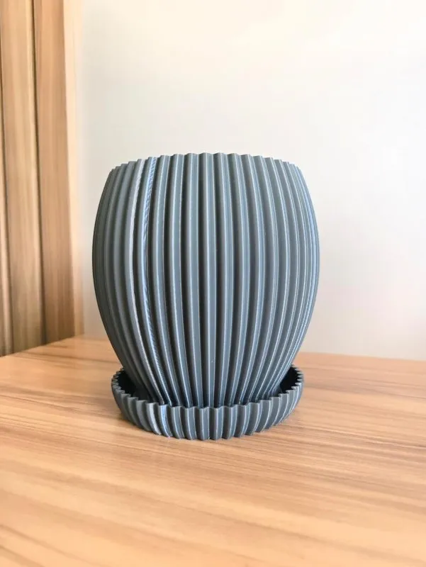 Vaso Decorativo Moderno Texturizado para Mesa Sala Estante Escritório