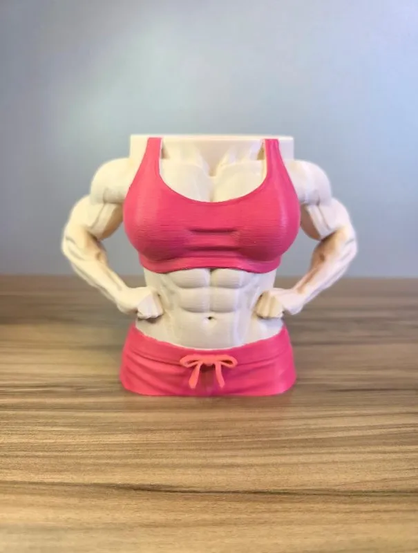 Porta-Canetas Corpo Fitness Feminino – Impressão 3D | Criativo e Diferenciado