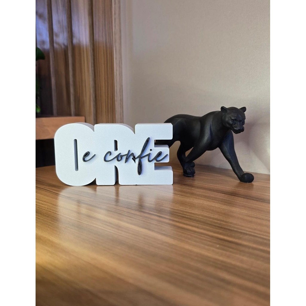 Placa Decorativa Ore e Confie Minimalista Moderna Decoração Mesa Presente