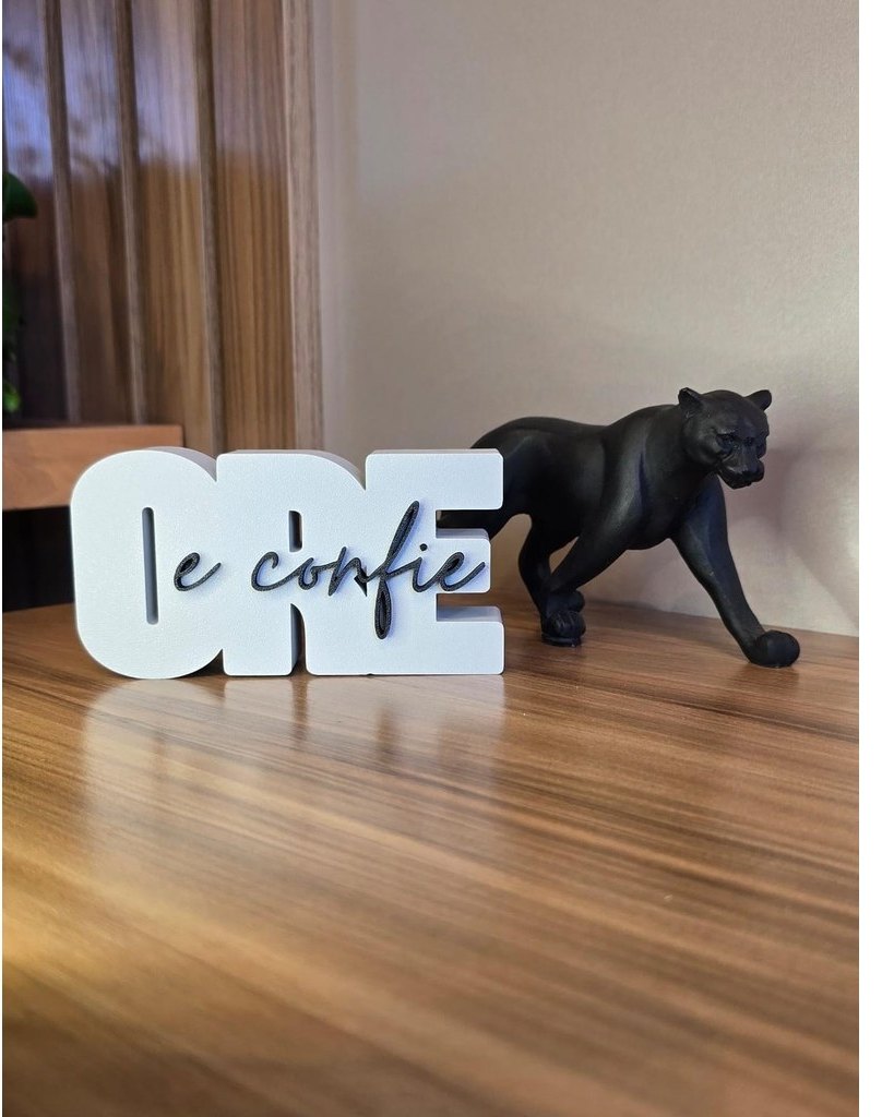 Placa Decorativa Ore e Confie Minimalista Moderna Decoração Mesa Presente