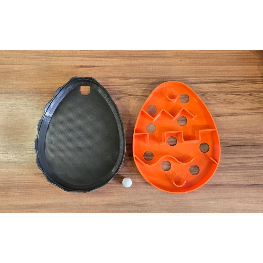 Jogo Labirinto Ovo Interativo em Impressão 3D Desafio Habilidade Brinquedo Divertido Criativo