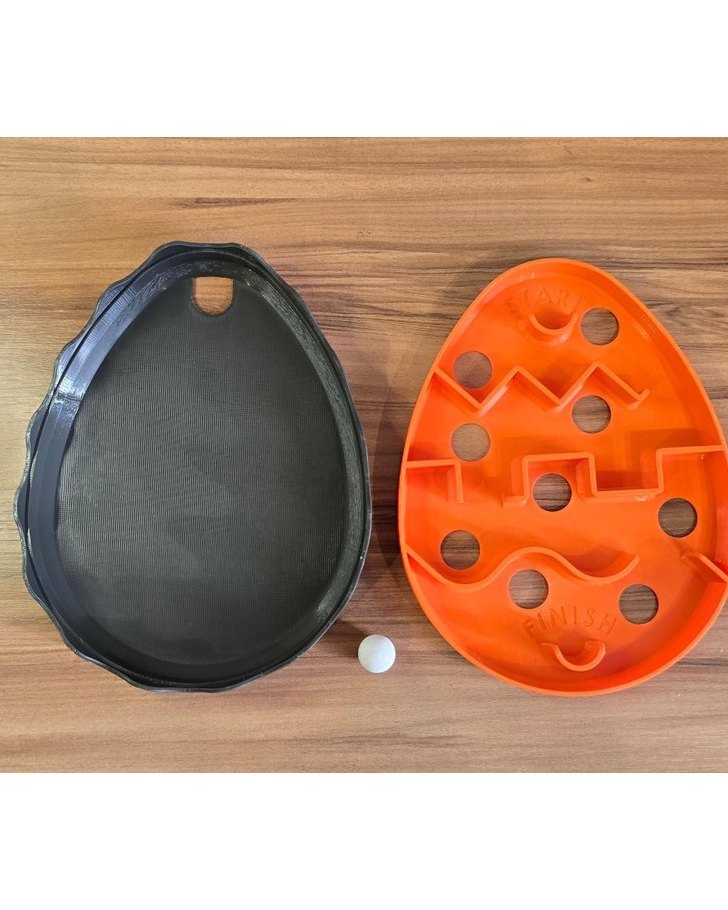 Jogo Labirinto Ovo Interativo em Impressão 3D Desafio Habilidade Brinquedo Divertido Criativo