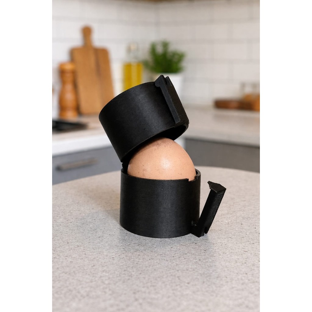 Quebrador de Ovos Prático com Suporte Duplo em Impressão 3D – Cozinha Fácil e Sem Sujeira