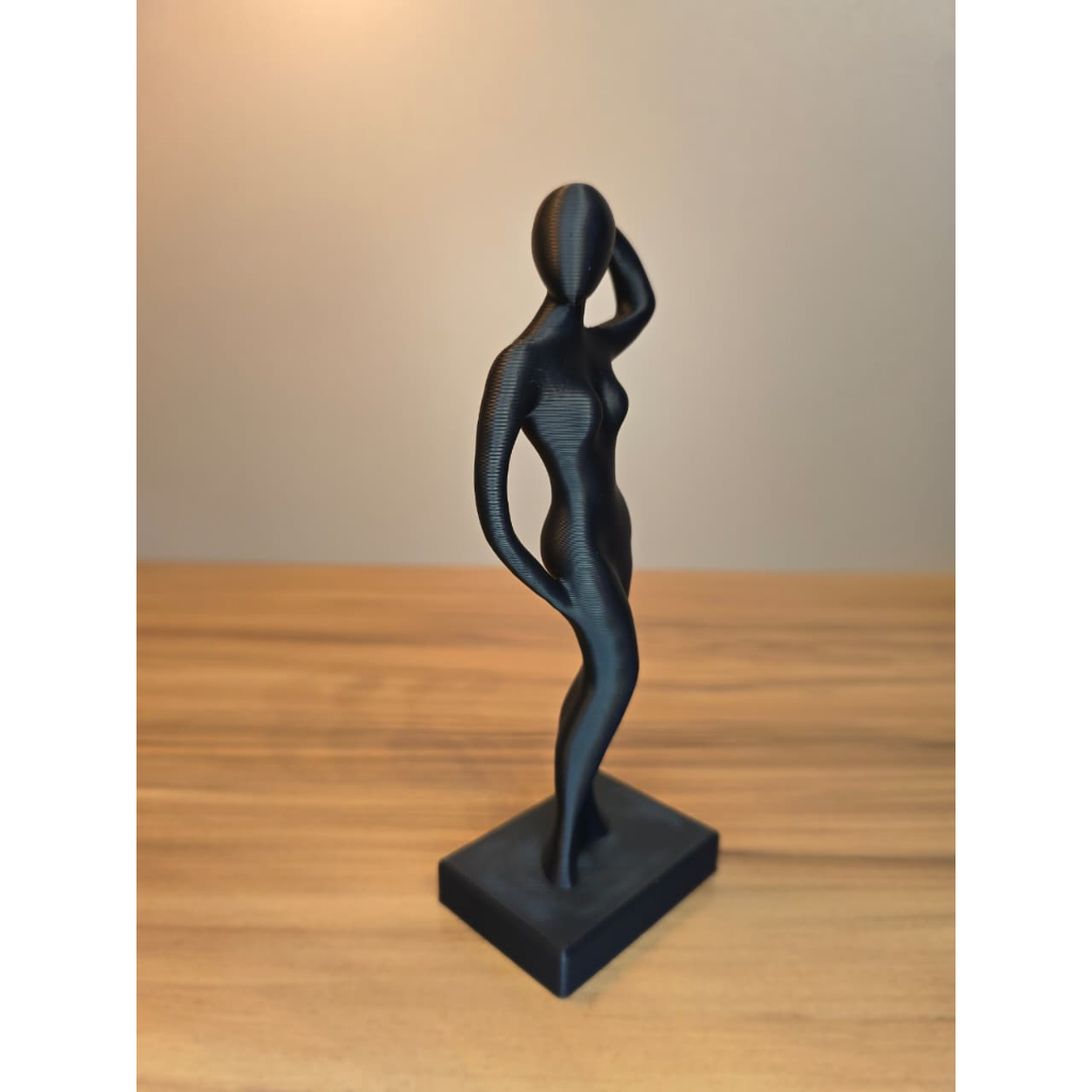 Escultura Mulher Abstrata Decorativa 3D Moderna para Mesa Estante Presente