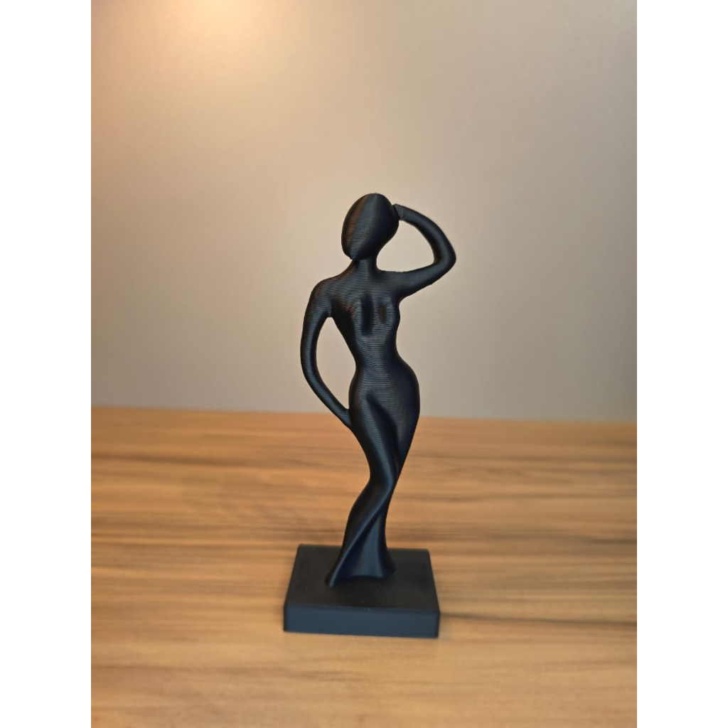 Escultura Mulher Abstrata Decorativa 3D Moderna para Mesa Estante Presente