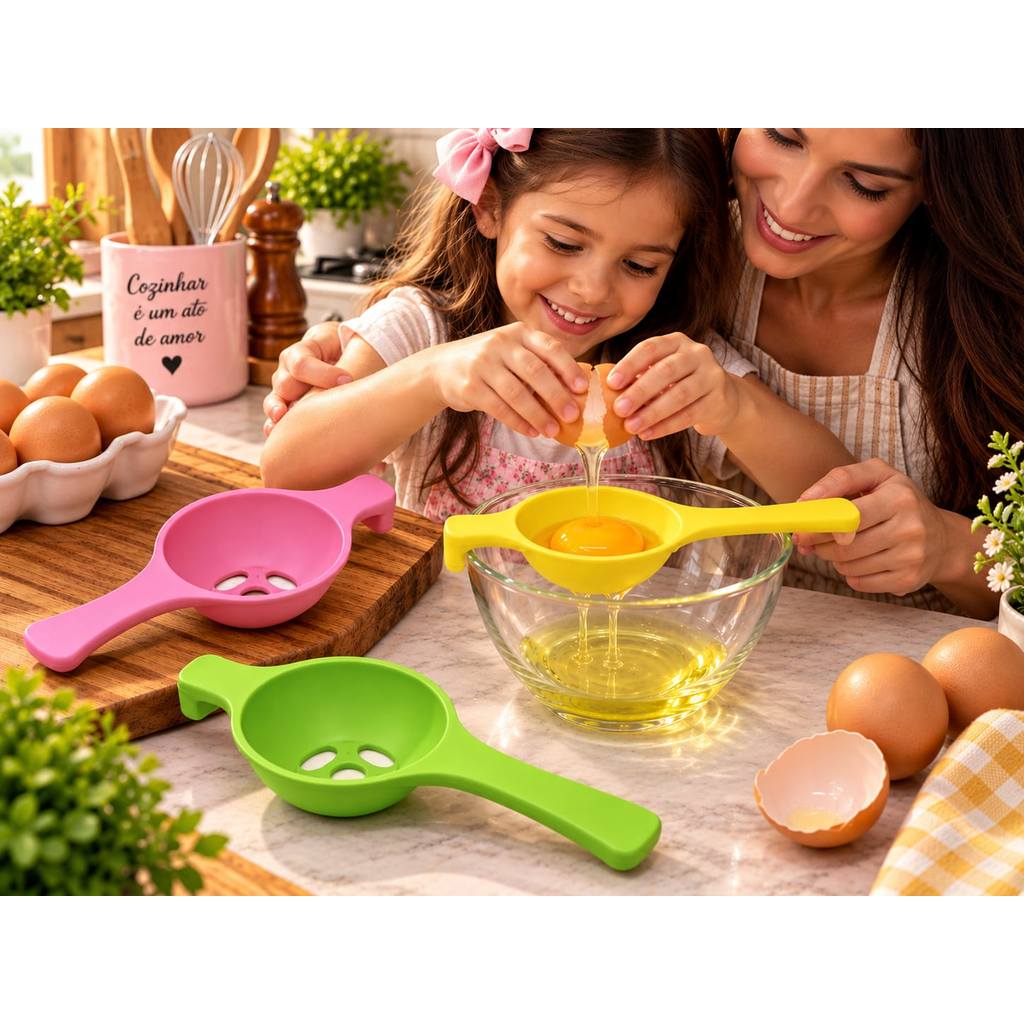 Separador de Gema e Clara de Ovo – Utensílio de Cozinha | Prático e Higiênico