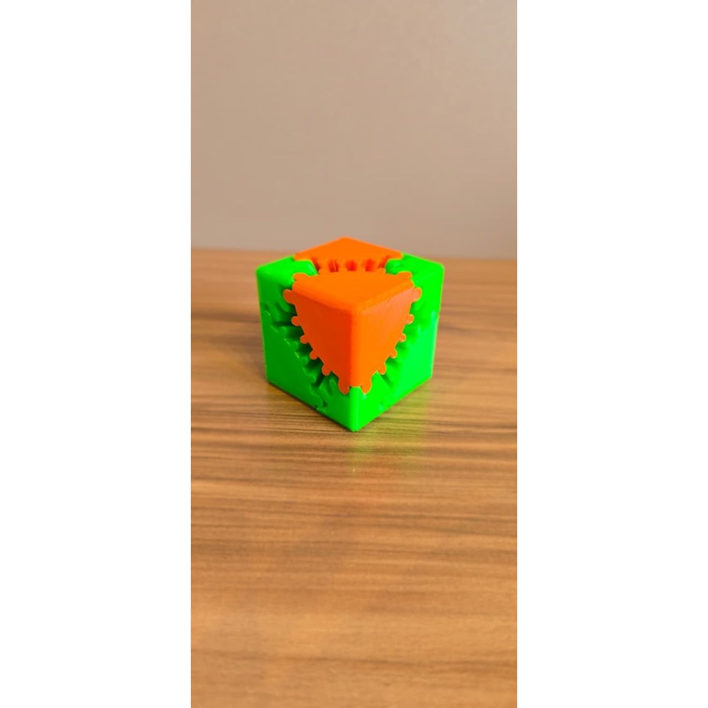 Cubo Engrenagem Antiestresse 3D Fidget Toy Puzzle Interativo Relaxante