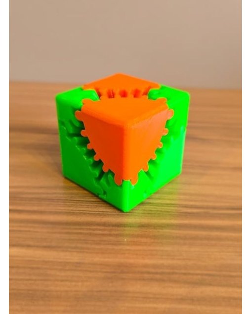 Cubo Engrenagem Antiestresse 3D Fidget Toy Puzzle Interativo Relaxante