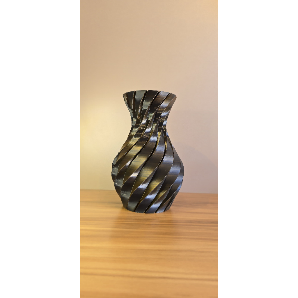 Vaso Decorativo Espiral Moderno | Vaso 3D Ondulado para Decoração Sala Mesa Estante