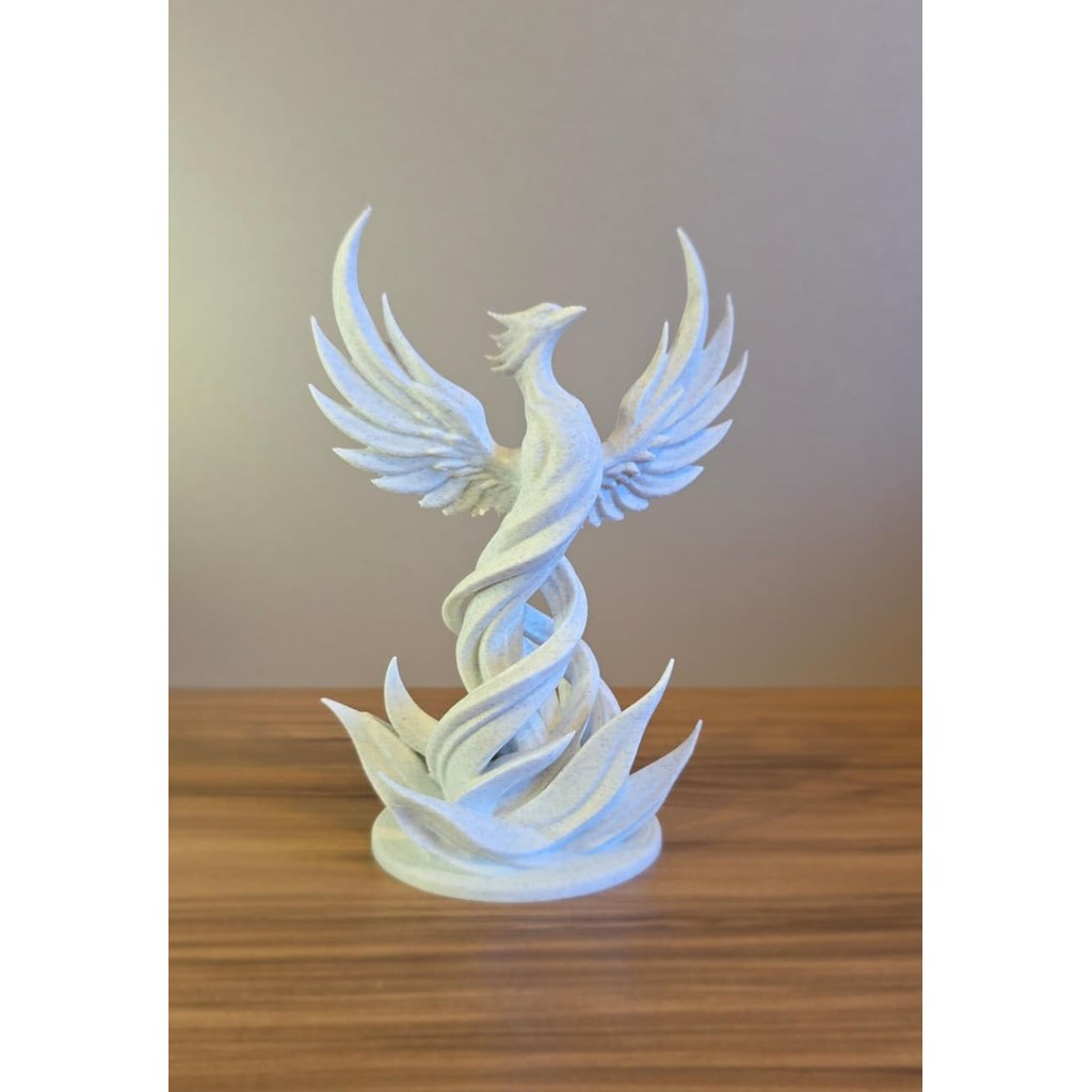 Escultura Fênix Decorativa Design Moderno Estatueta 3D Elegante para Mesa e Sala