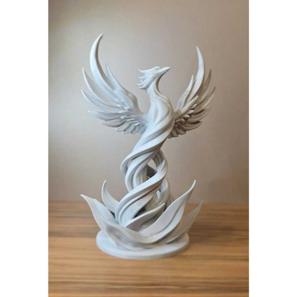 Escultura Fênix Decorativa Design Moderno Estatueta 3D Elegante para Mesa e Sala