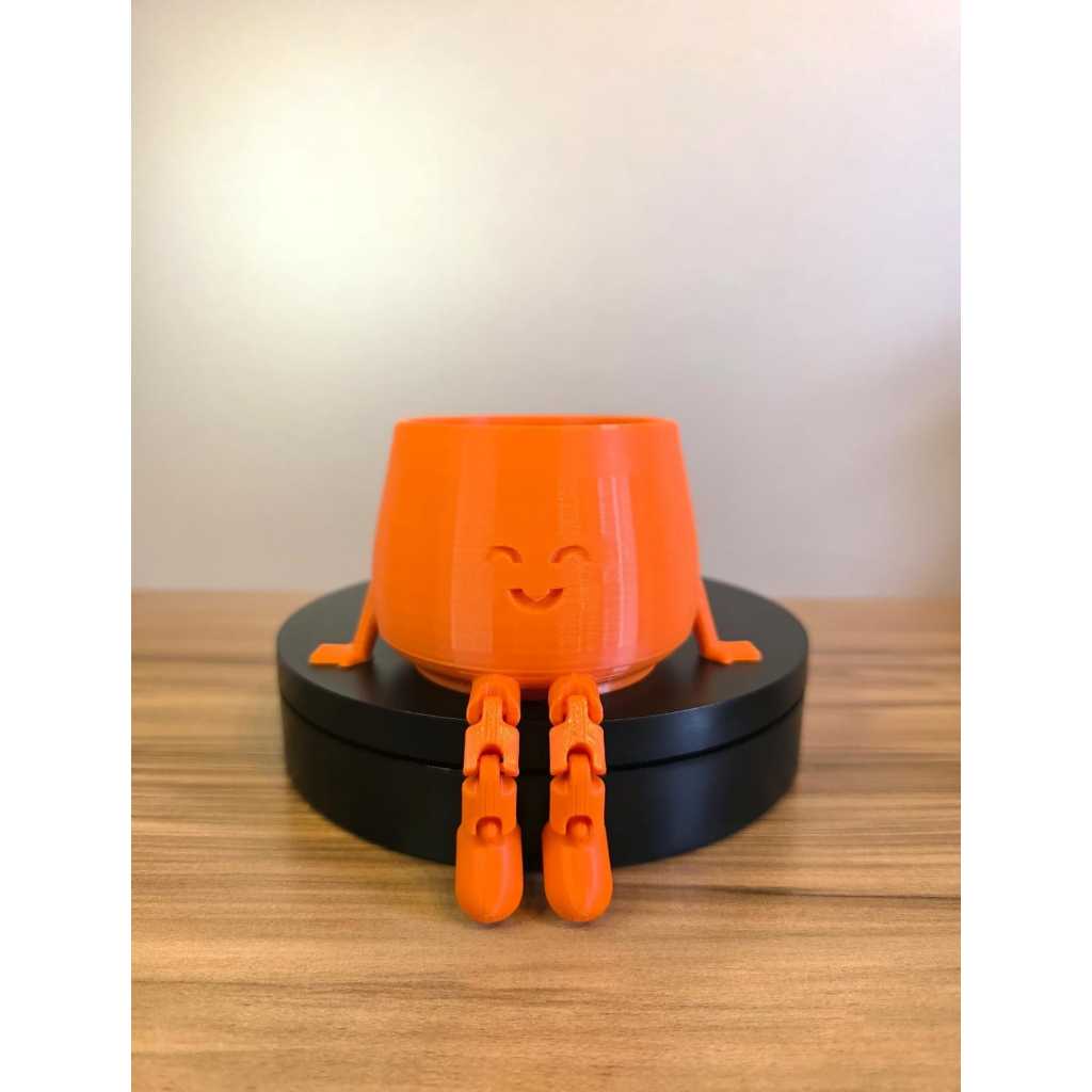 Vaso Decorativo com Perninhas em Impressão 3D para Suculentas Cactos Mesa