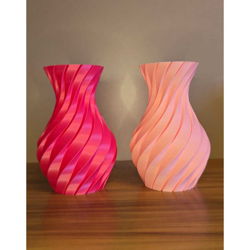 Vaso Espiral Decorativo ou Flores Margaridas Kit 6 ou 8 Modular Mesa Sala Escritório - VENDIDOS SEPARADAMENTE