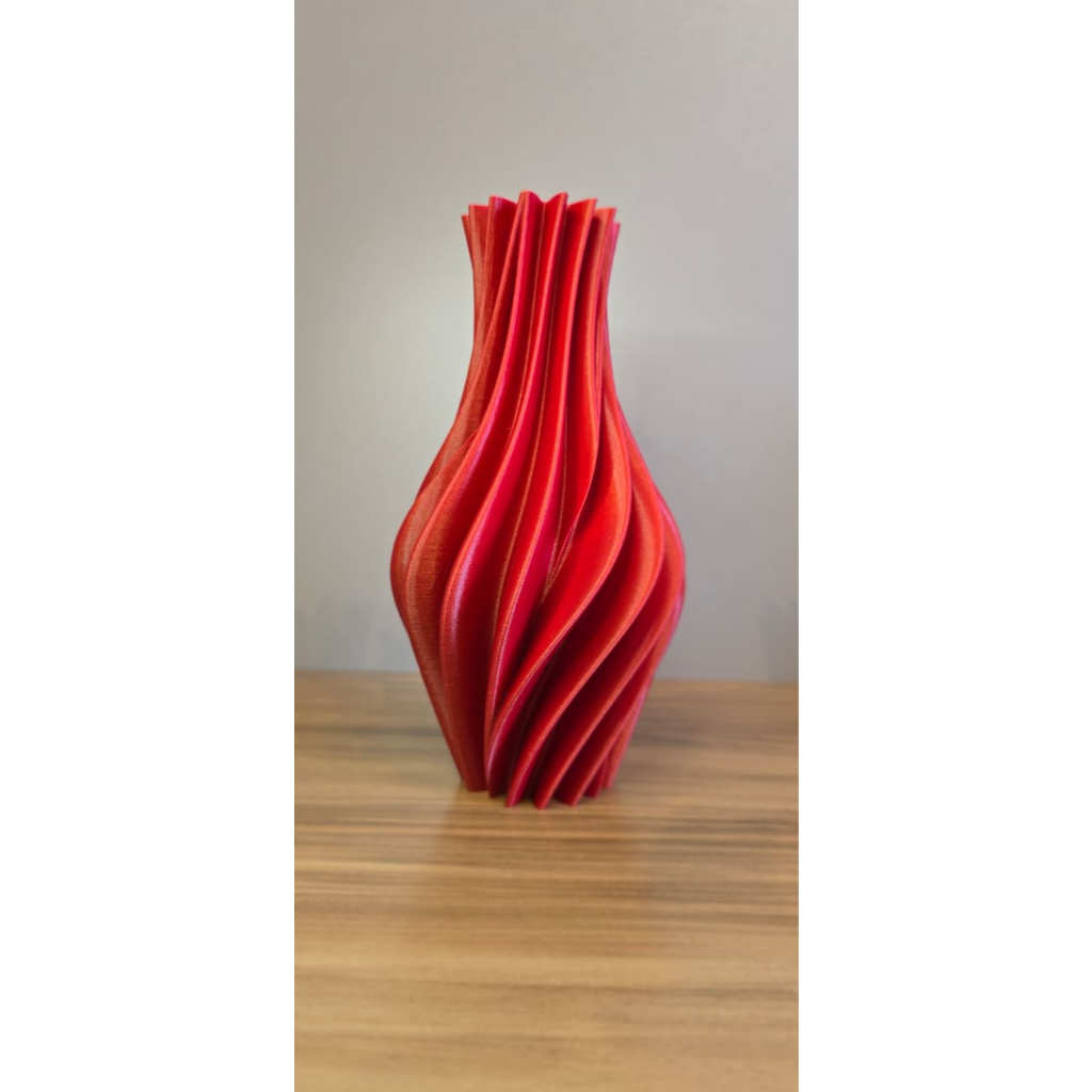 Vaso Decorativo Moderno Ondulado | Design Abstrato em Impressão 3D para Decoração