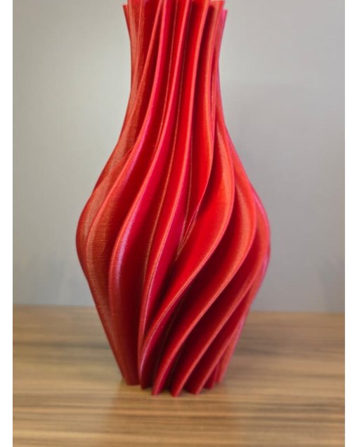 Vaso Decorativo Moderno Ondulado | Design Abstrato em Impressão 3D para Decoração