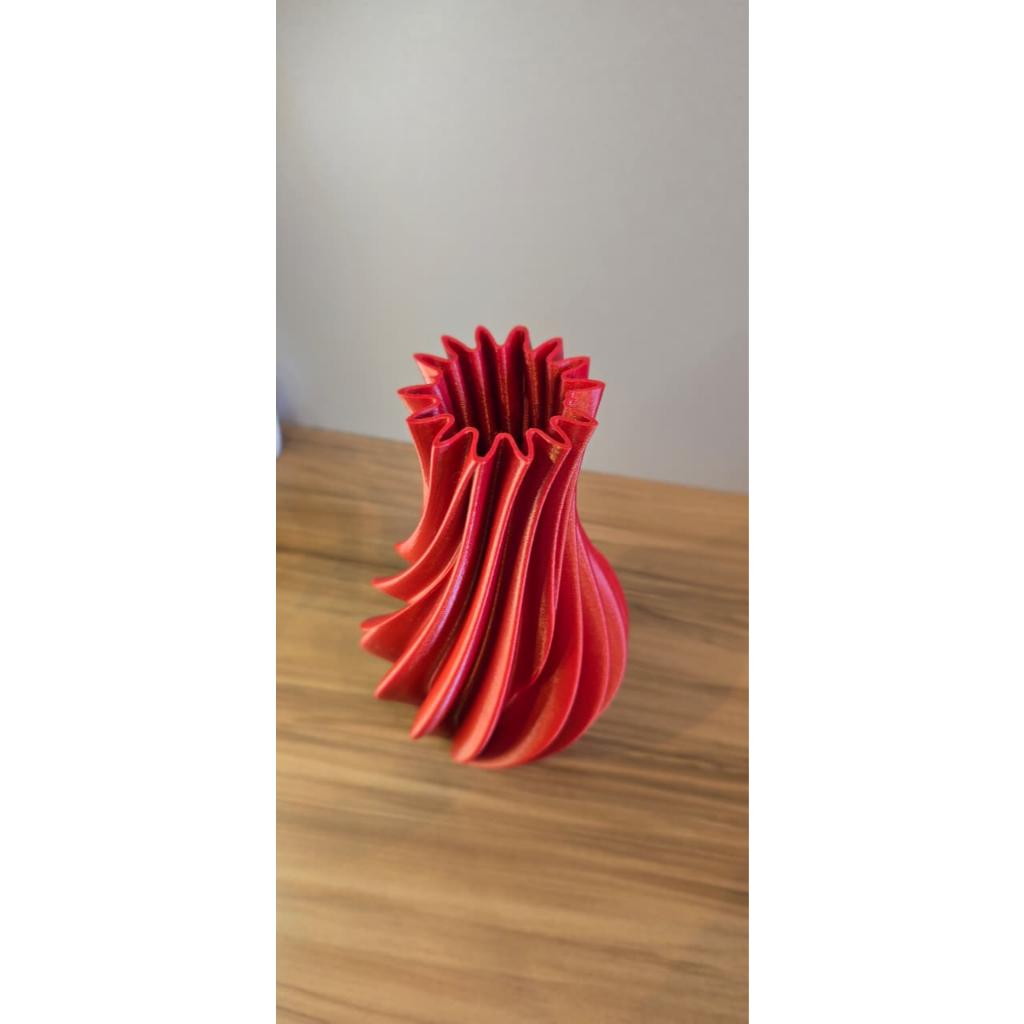 Vaso Decorativo Moderno Ondulado 3D Design Abstrato para Mesa Sala Estante