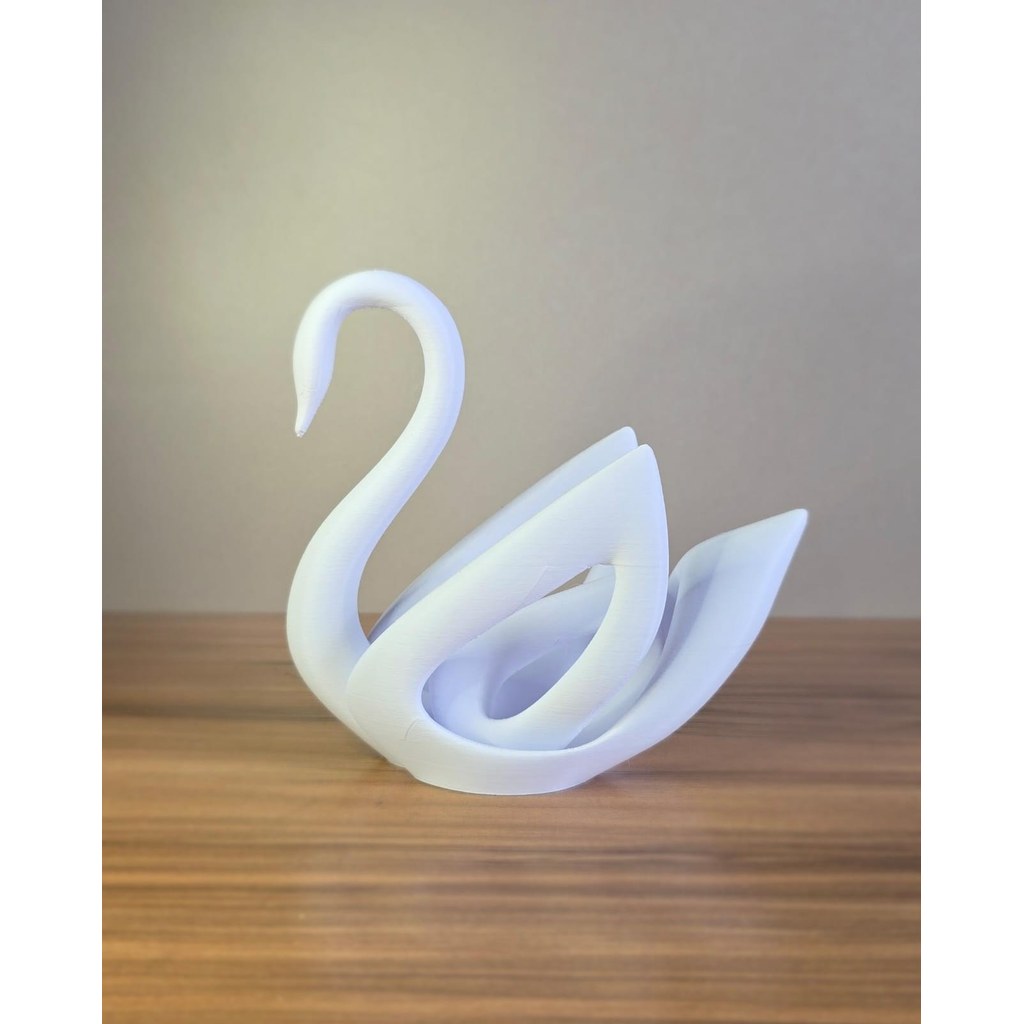 Escultura Cisne Decorativo Moderno Design Minimalista Estatueta 3D Mesa Sala Quarto