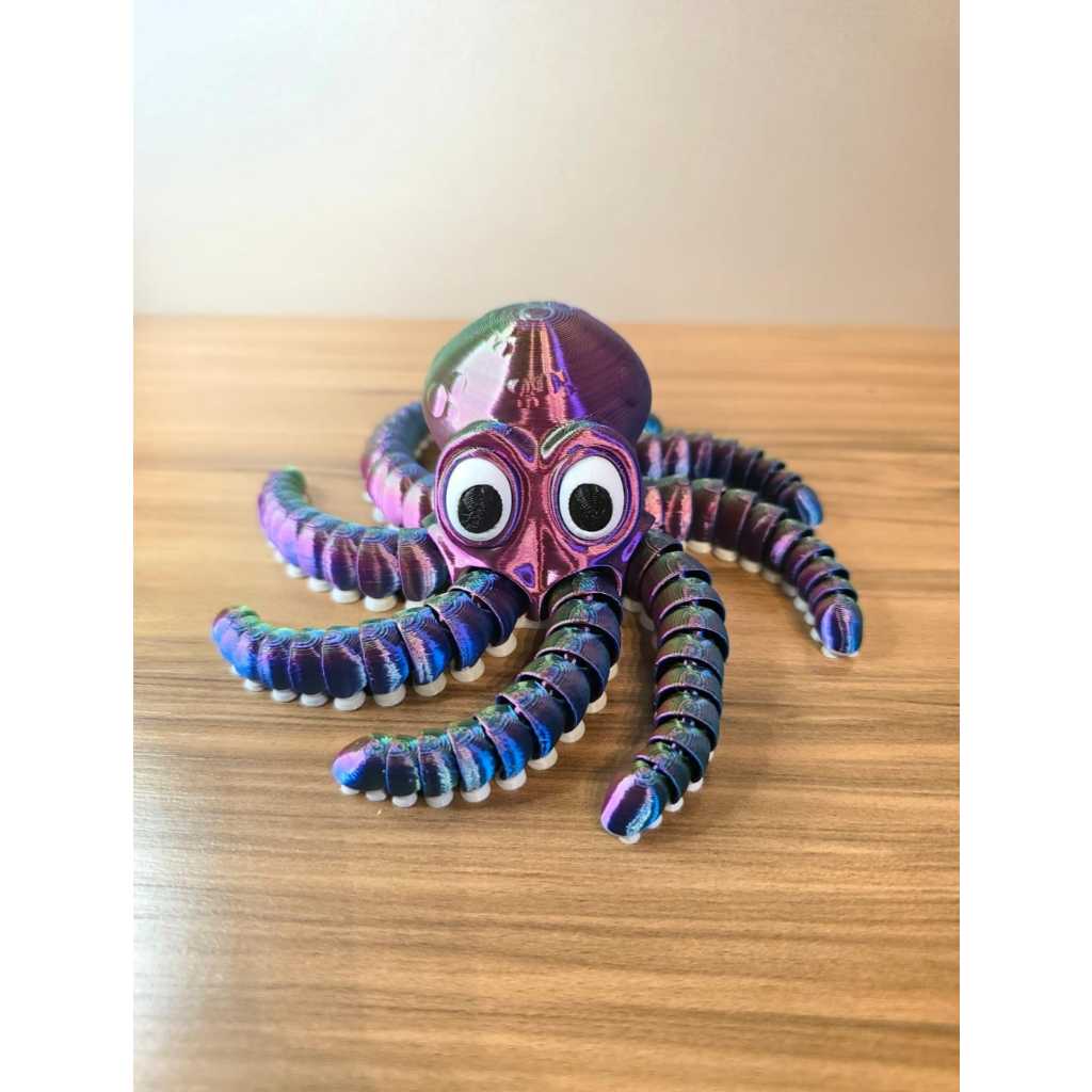 Polvo Articulado Decorativo 3D Colorido Fidget Sensorial para Mesa Presente