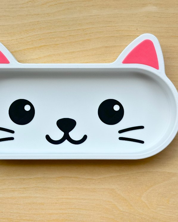 Porta Óculos Gatinho em Impressão 3D | Organizador de Óculos e Objetos Decorativo