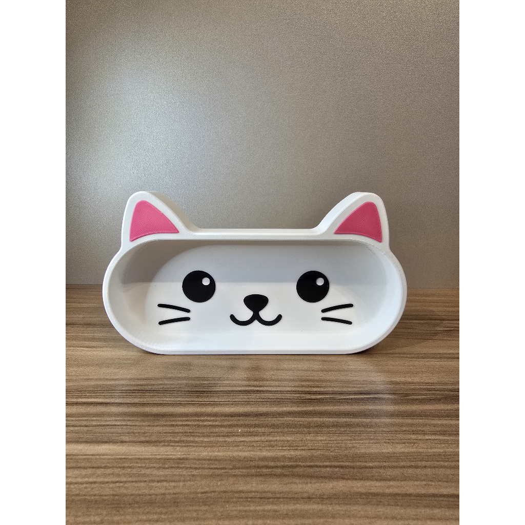 Porta Óculos Gatinho em Impressão 3D Organizador Decorativo para Mesa