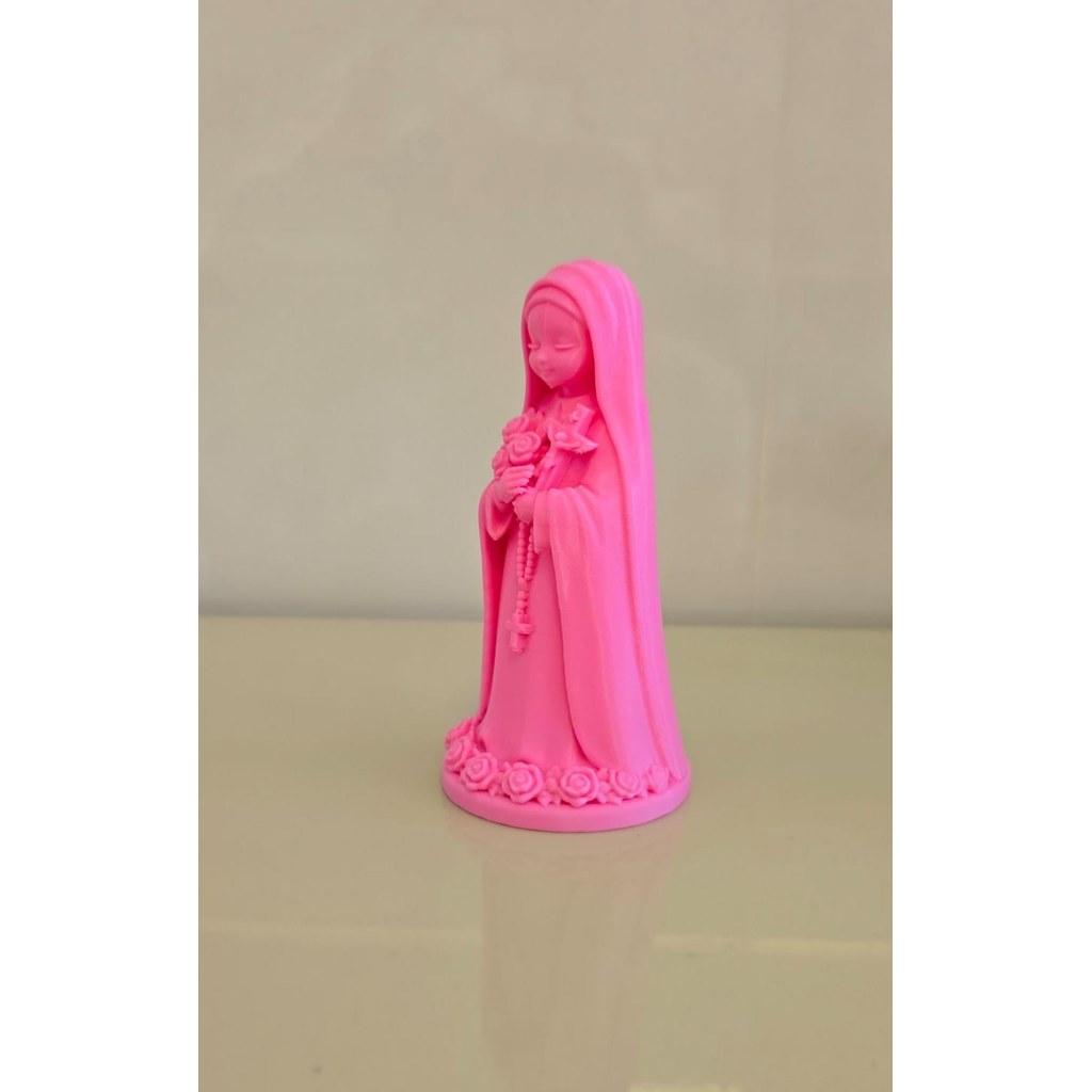Escultura Santa Terezinha Decorativa Fé e Proteção Estatueta Religiosa 3D Design Delicado