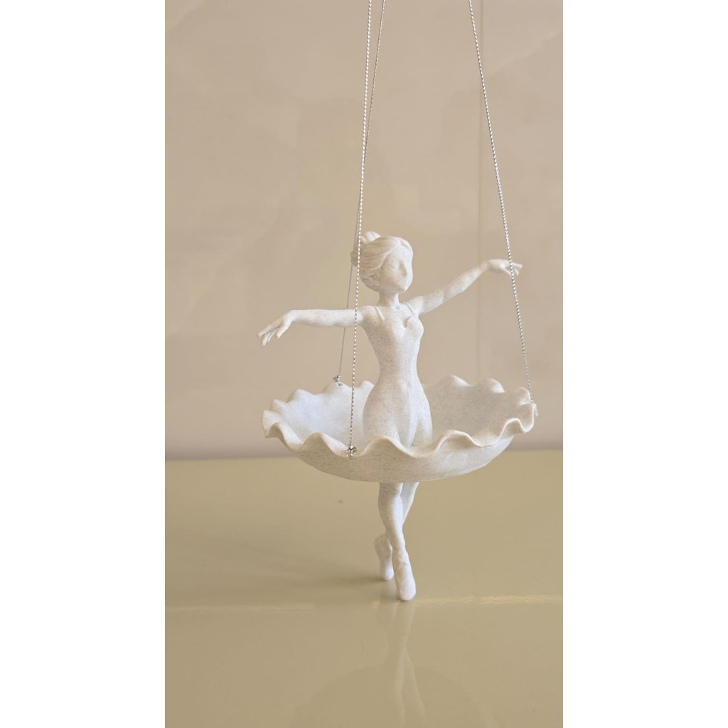 Vaso Suspenso Bailarina Decorativa Cachepot Escultural para Plantas em Impressão 3D