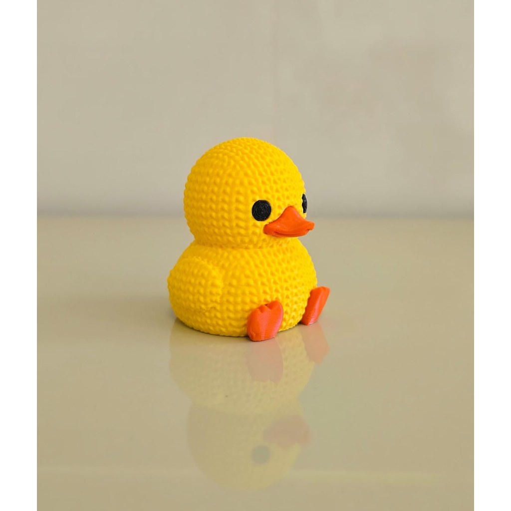 Patinho Amarelo Texturizado em Impressão 3D Brinquedo Decorativo Infantil Criativo
