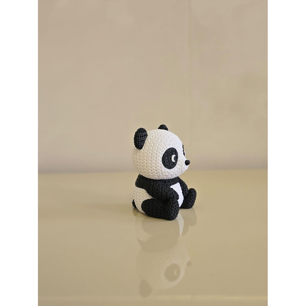 Panda Amigurumi Artesanal Decorativo Fofo, Feito em 3D Presente Criativo para Crianças