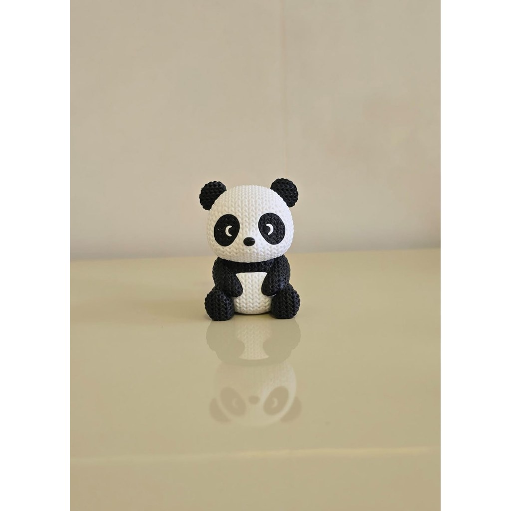 Panda Amigurumi Artesanal Decorativo Fofo, Feito em 3D Presente Criativo para Crianças
