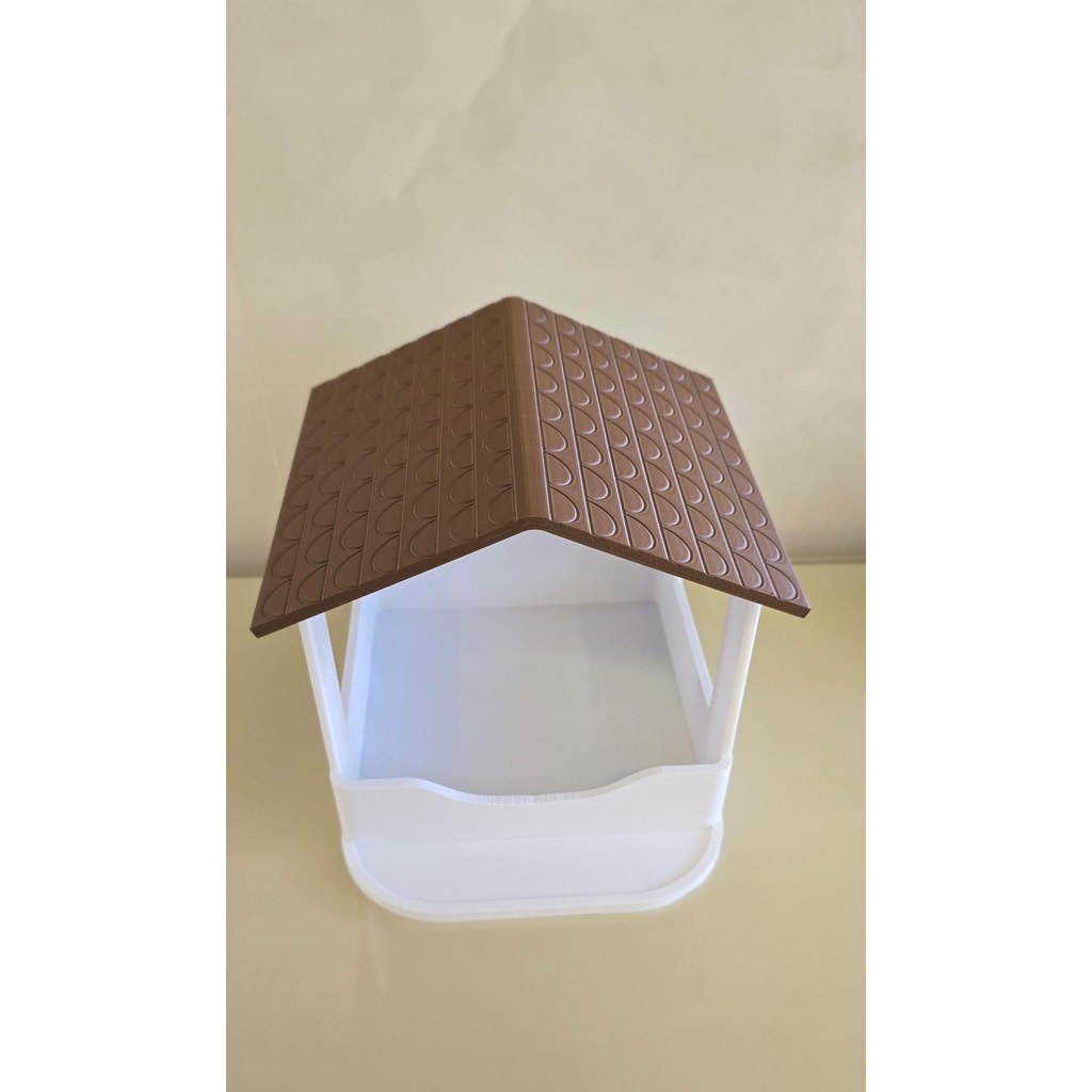 Comedouro para Pássaros Casa Rústica Design Moderno Alimentador de Aves Jardim Varanda