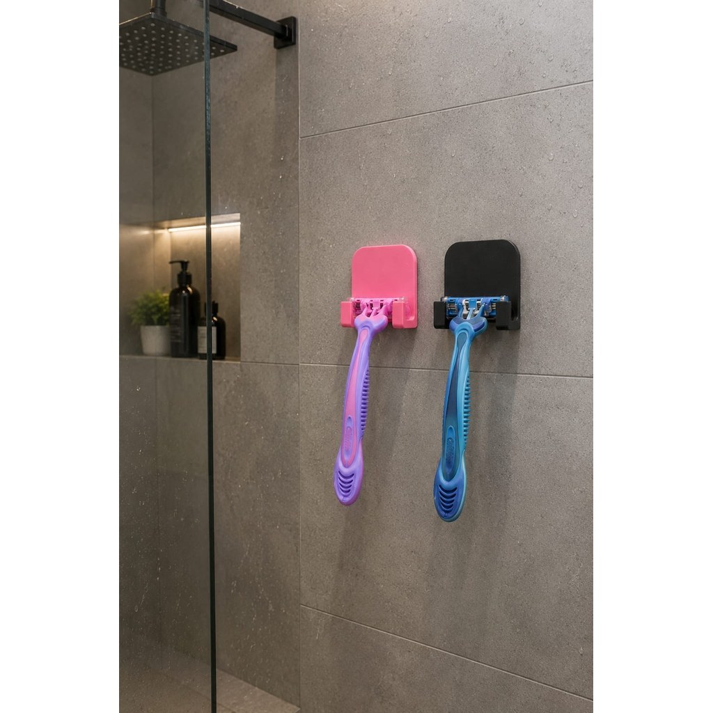 Suporte de Parede para Aparelho de Barbear e Gilette Design Moderno Banheiro e Box