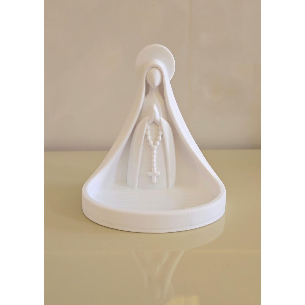 Porta Terço Nossa Senhora Decorativo 3D Religioso Católico para Oração Fé Presente