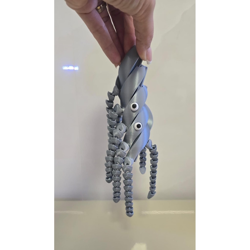 Polvo Articulado Sensorial em Impressão 3D com Tentáculos Flexíveis Brinquedo Fidget