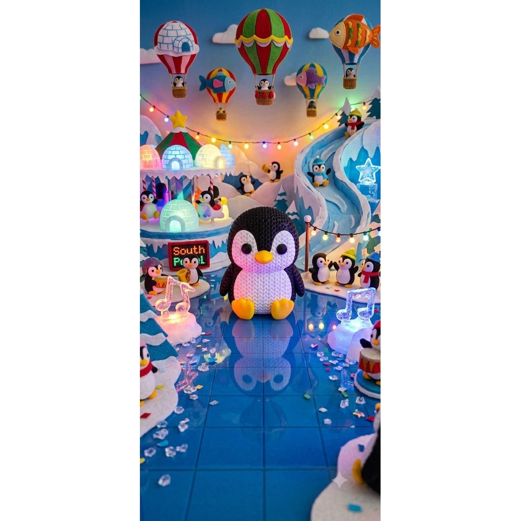 Pinguim Decorativo 3D Estilo Amigurumi Miniatura Fofa para Decoração Quarto Presente