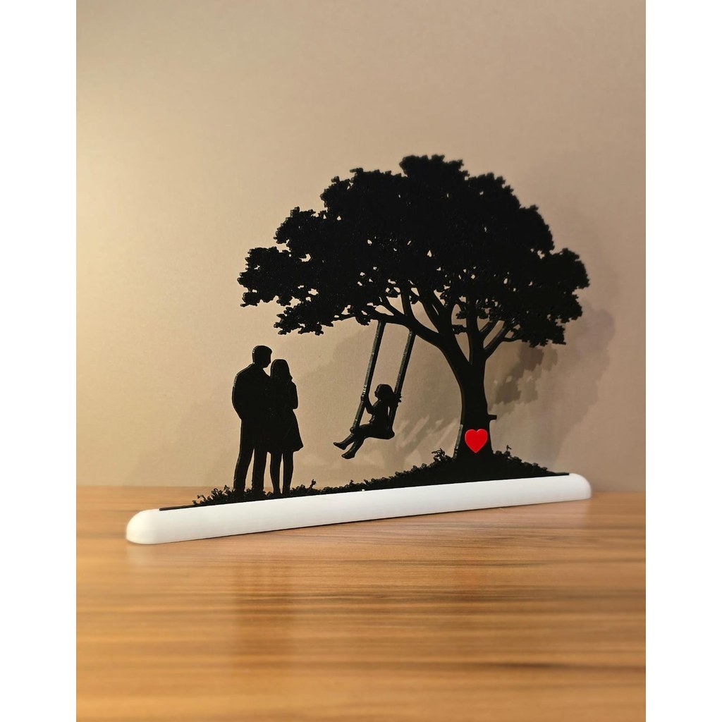 Escultura Decorativa Família Árvore da Vida 3D Decoração Moderna Presente