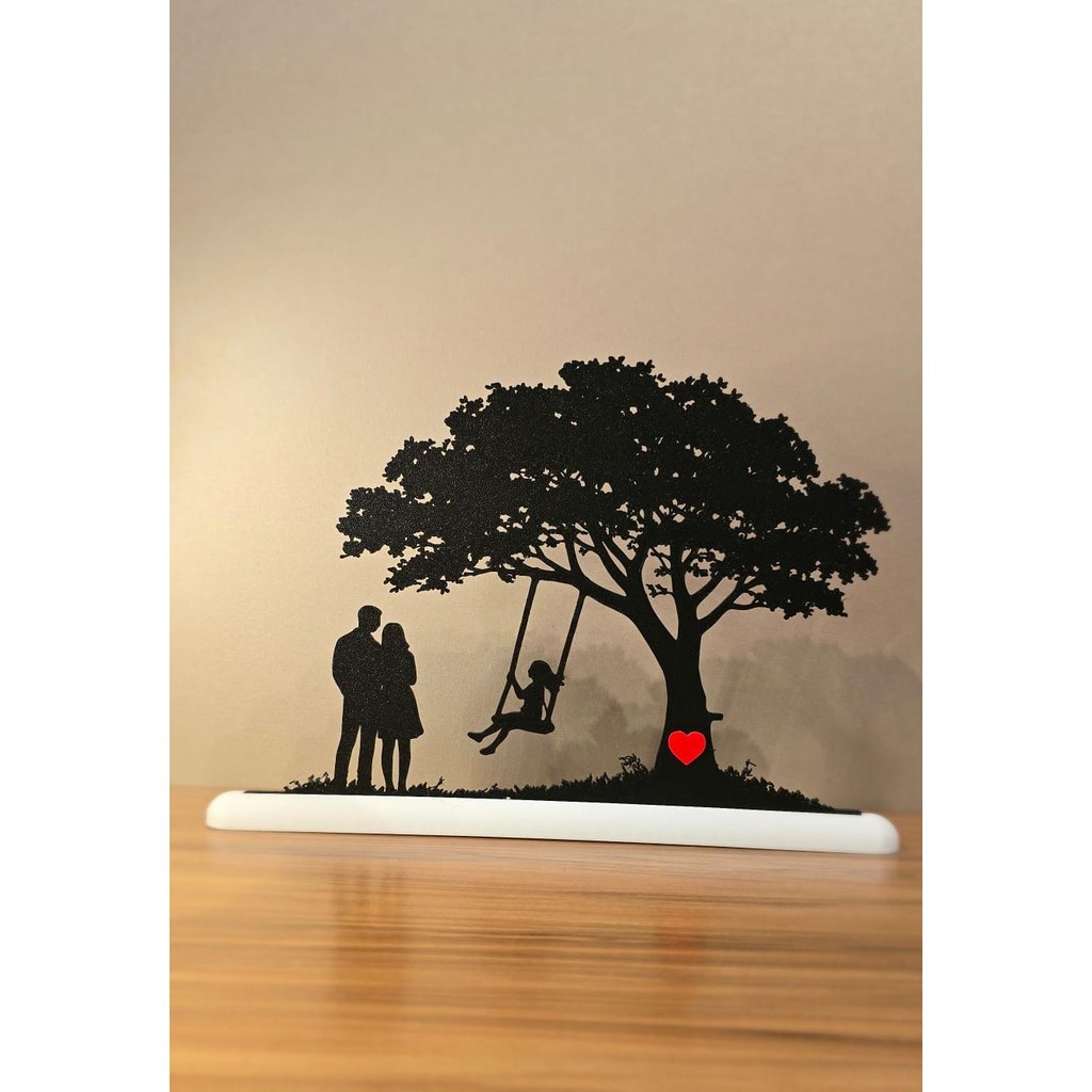Escultura Decorativa Família Árvore da Vida 3D Decoração Moderna Presente
