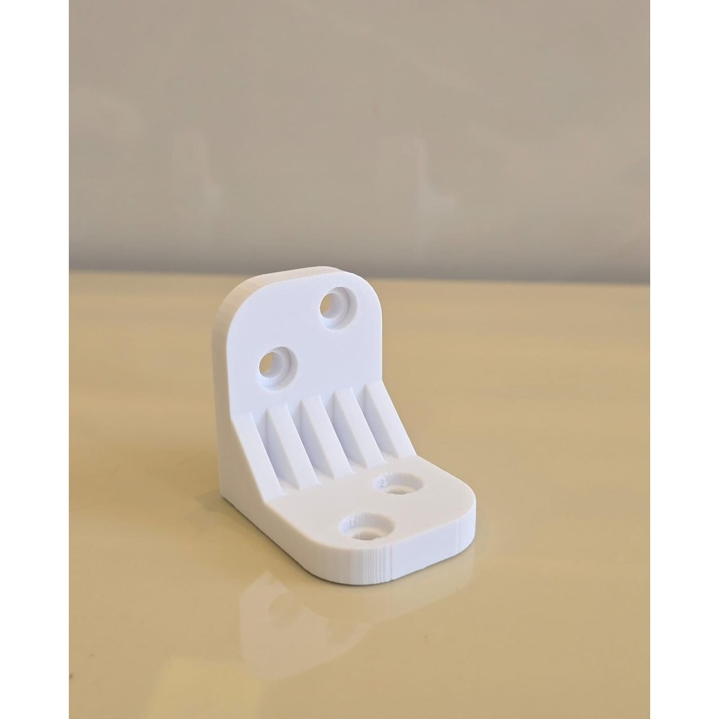 Kit 2 Suportes Tipo Cantoneira Reforçados em Impressão 3D para Fixação de Prateleiras