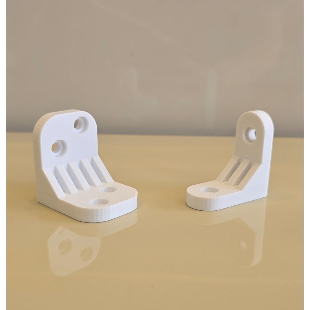 Kit 2 Suportes Tipo Cantoneira Reforçados em Impressão 3D para Fixação de Prateleiras