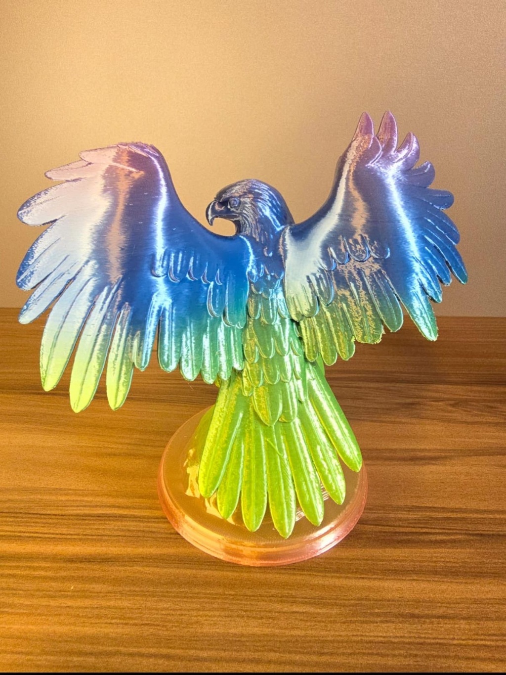 Estátua Águia Decorativa 3D para Mesa Estante Presente Colecionável
